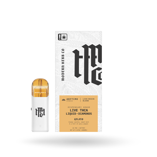 THCa Pod Kit Live Resin Liquid Diamonds: Gelato (Hybrid) - 2g by Modern Herb Co | Buddy Brandz | Buddy Brandz