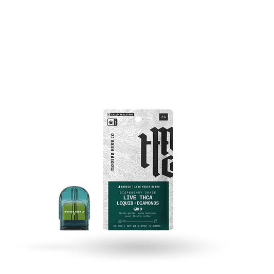 THCa Pod Refill Live Resin Liquid Diamonds: GMO (Indica) - 2g by Modern Herb Co | Buddy Brandz | Buddy Brandz