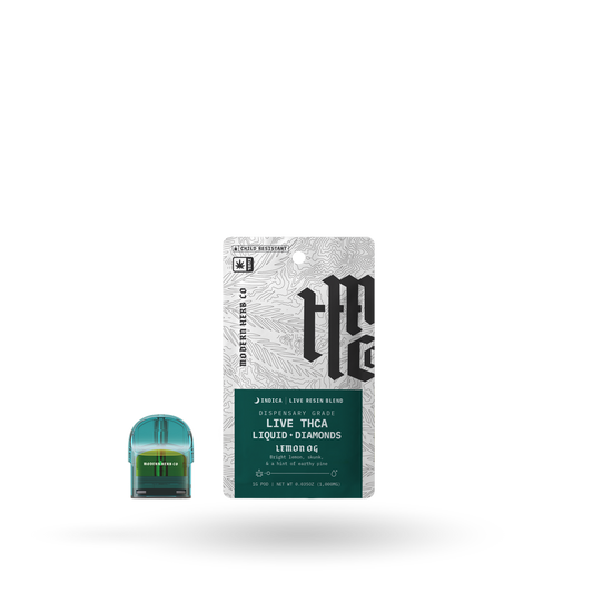 THCa Pod Refill Live Resin Liquid Diamonds: Lemon OG (Indica) - 1g by Modern Herb Co | Buddy Brandz | Buddy Brandz