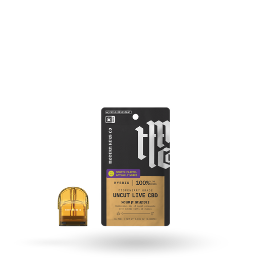 Live CBD Uncut Pod Refill: Sour Pineapple (Hybrid) 1g by Modern Herb Co | Buddy Brandz | Buddy Brandz