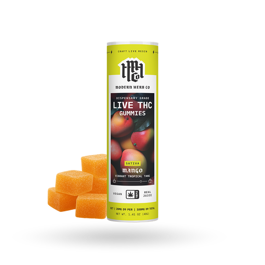 Live Resin D9 THC Gummies: Mango (Sativa), 5ct by Modern Herb Co | Buddy Brandz | Buddy Brandz
