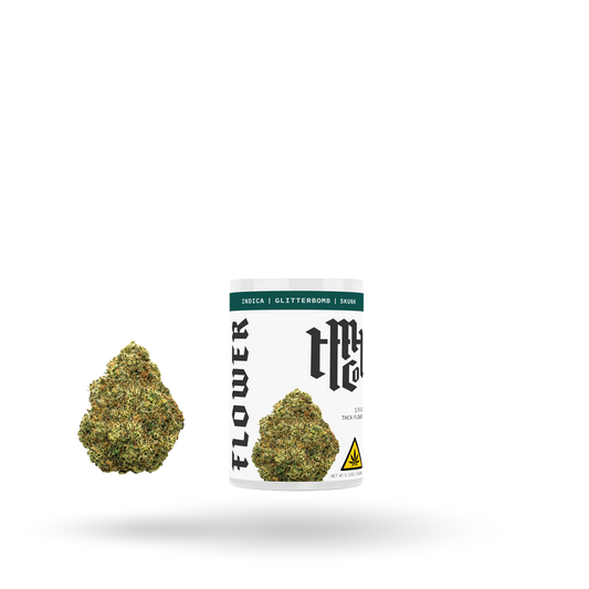 THCa Flower: Glitterbomb (Indica), 1/8oz | Buddy Brandz