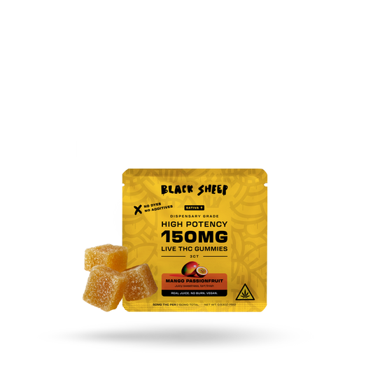 Live THCa Gummy: Mango Passionfruit (Sativa), 3ct | Buddy Brandz