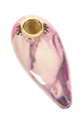 Load image into Gallery viewer, Ancient Creations Ceramics Oval Hand Pipe – Brass Screen – Made in USA by Smoke Drop - view 3 | Buddy Brandz