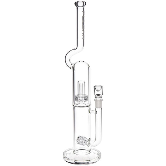 Pulsar Kink Neck Double Chamber Chugger Glass Water Pipe - 17.25" / 14mm F | Buddy Brandz