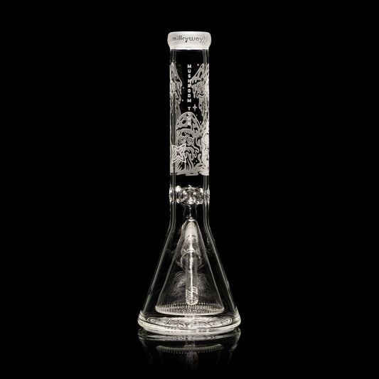 Mushroom Town 14" Collins Perc Beaker Bong - alternate view | Buddy Brandz