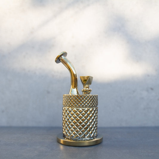 Twenties Collection Water Pipe | Gold by Smoke Drop - view 2 | Buddy Brandz - alternate view | Buddy Brandz