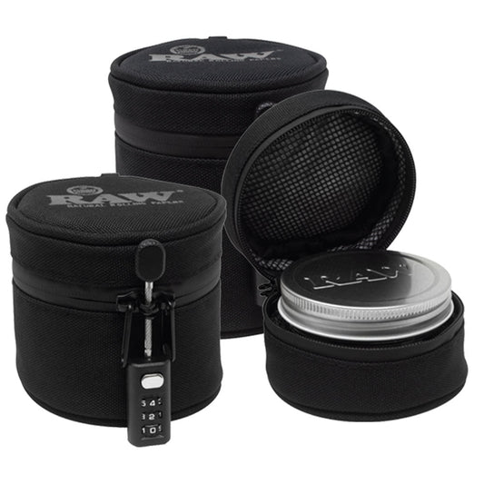 RAW Smell Proof Jar & Cozy w/ Lock by Smoke Drop | Buddy Brandz | Buddy Brandz