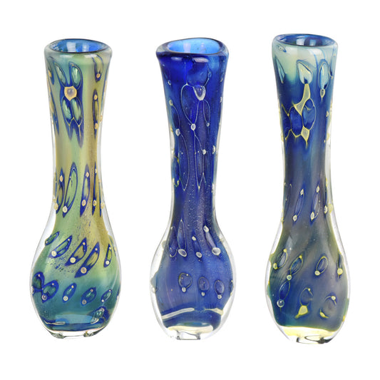 Iridescent Bubbles Chillum Pipe - 3.25"/Colors Vary by Smoke Drop | Buddy Brandz | Buddy Brandz