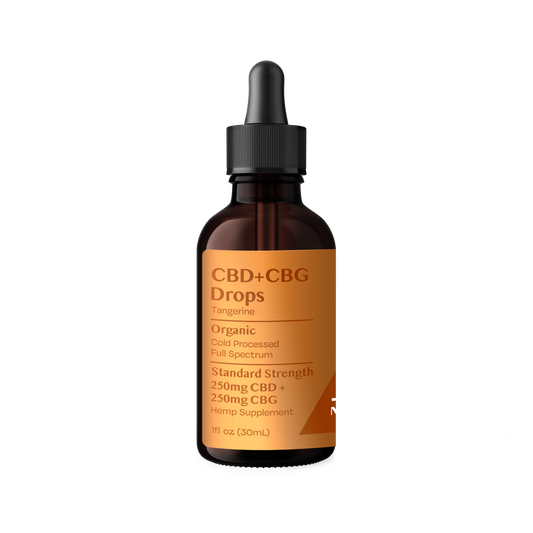 Organic CBG+CBD Tangerine Drops 250mg+250mg by Smoke Drop - view 2 | Buddy Brandz - alternate view | Buddy Brandz