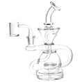 Load image into Gallery viewer, Pulsar Kicked Back Recycler Rig - 7.5" / 14mm F / Clear by Smoke Drop - view 2 | Buddy Brandz