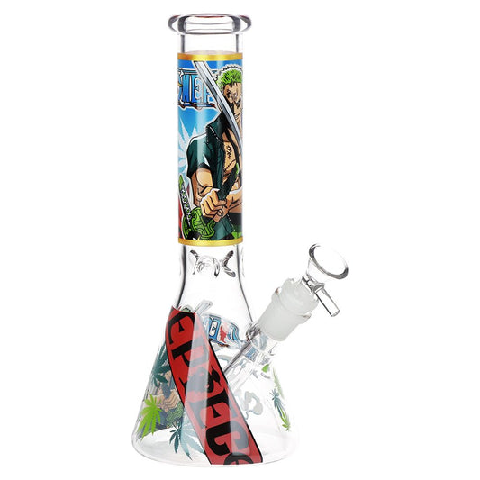 One Treasure Beaker Glass Water Pipe | 10.25" | 14mm F by Smoke Drop | Buddy Brandz | Buddy Brandz