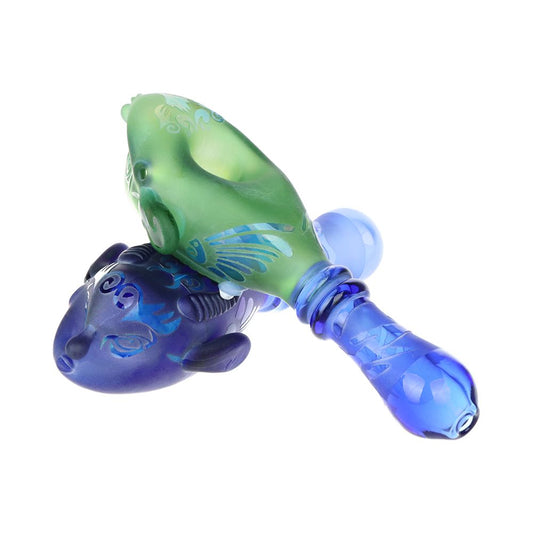 Braids of Avatar Sandblasted Glass Hand Pipe - 5.75" by Smoke Drop | Buddy Brandz | Buddy Brandz