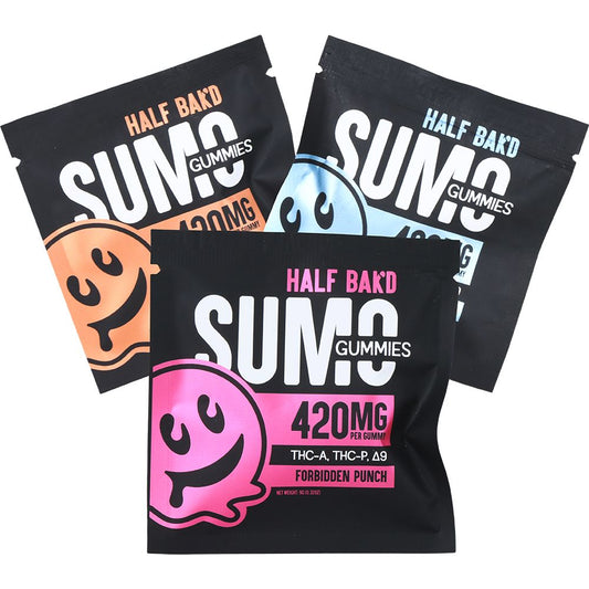 Half Bak'd Sumo THCA, THCP & D8 Gummies by Smoke Drop - view 2 | Buddy Brandz - alternate view | Buddy Brandz