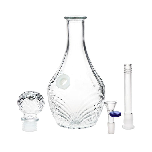 SeshGear Vintage Decanter Style Glass Water Pipe - 10.75" / 14mm F / High Stripe / Colors Vary by Smoke Drop - view 2 | Buddy Brandz - alternate view | Buddy Brandz