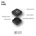 Load image into Gallery viewer, The Jane West Cube Container by Smoke Drop - view 2 | Buddy Brandz