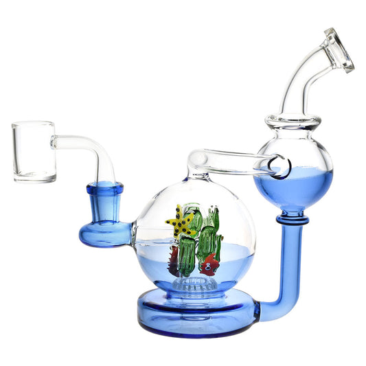 Pulsar Sea Globe Recycler Dab Rig - 7" / 14mm F by Smoke Drop - view 2 | Buddy Brandz - alternate view | Buddy Brandz