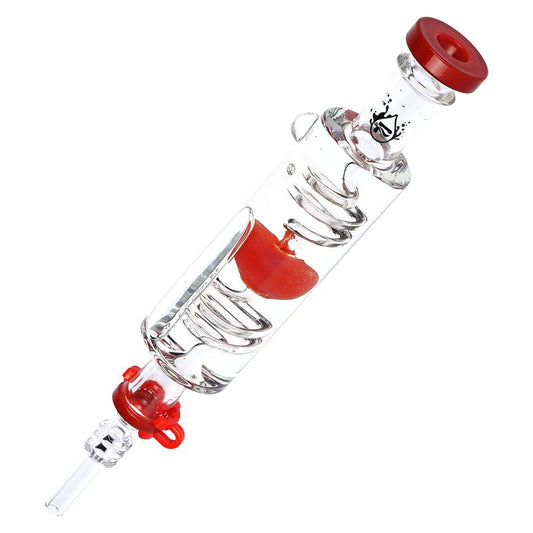 Pulsar Cool Down My Heart Glycerin Glass Dab Straw - 2PC SET by Smoke Drop - view 2 | Buddy Brandz - alternate view | Buddy Brandz
