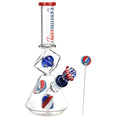 Load image into Gallery viewer, Grateful Dead x Pulsar Inception Cube Beaker Glass Water Pipe - 12.75" / 14mm F by Smoke Drop | Buddy Brandz