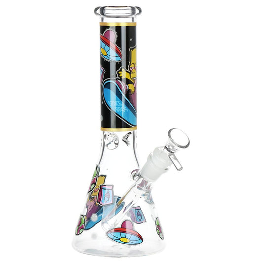 Don't Have A Cow Beaker Glass Water Pipe - 10" / 14mm F / Designs Vary by Smoke Drop - view 2 | Buddy Brandz - alternate view | Buddy Brandz