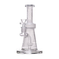 Load image into Gallery viewer, Human Grade Aztec (Sandblasted) Glass Water Pipe by Smoke Drop - view 8 | Buddy Brandz