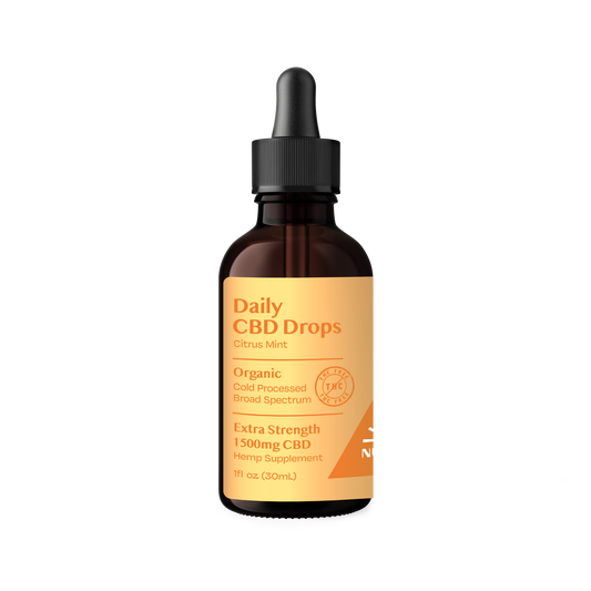 Organic CBD THC-Free Drops Citrus Mint - Extra Strength 1500mg - Broad Spectrum by Smoke Drop - view 2 | Buddy Brandz - alternate view | Buddy Brandz