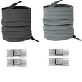 Cargar la imagen en la vista de la galería, New Without Ties Elastic Laces No Tie Shoe Laces Press Lock Shoelaces Sneaker Kids Adult 8MM Widened Flat Shoelace for Shoes by Buddy Brandz - view 6 | Buddy Brandz