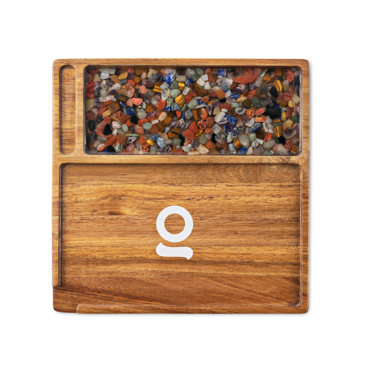 Ongrok Premium Natural Acacia Wood Tray | 9.5" x 9.5" by Smoke Drop | Buddy Brandz | Buddy Brandz