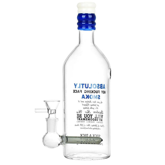 Vodka Bottle Glass Water Pipe by Smoke Drop - view 2 | Buddy Brandz - alternate view | Buddy Brandz