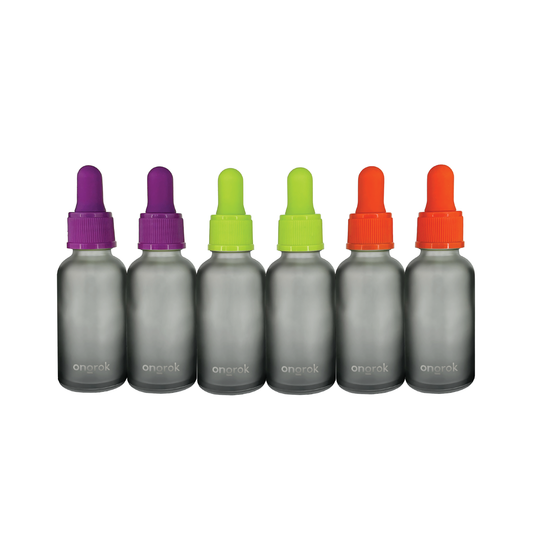 Ongrok Glass Dropper Jars, 6 pack by Smoke Drop | Buddy Brandz | Buddy Brandz