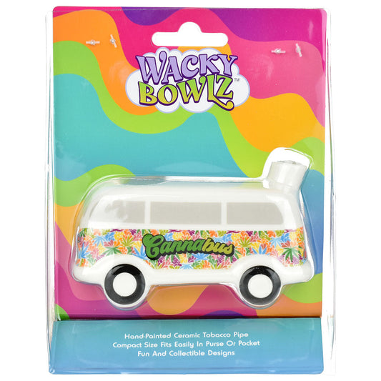 Wacky Bowlz Cannabus Ceramic Pipe - 4.5" by Smoke Drop - view 2 | Buddy Brandz - alternate view | Buddy Brandz