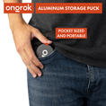 Load image into Gallery viewer, Ongrok Aluminum Storage Puck by Smoke Drop - view 13 | Buddy Brandz