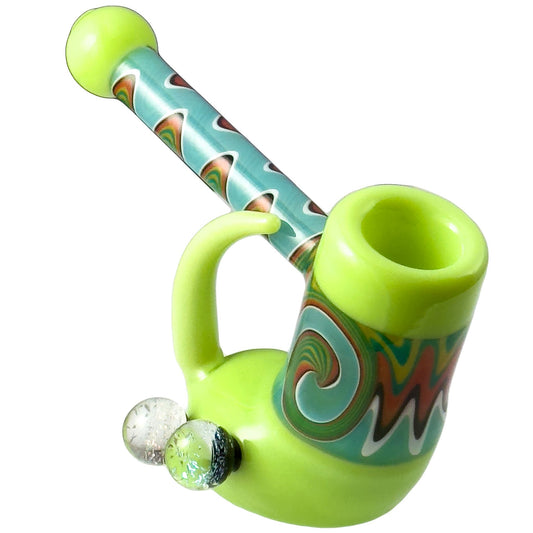Crush Fang Dual Galaxy Marbles Bubbler Pipe by Smoke Drop | Buddy Brandz | Buddy Brandz