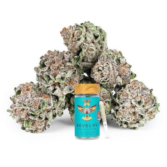 Revelry Lemon Cherry Gelato (LCG) THCA Pre Rolls 14 Pack by Smoke Drop - view 2 | Buddy Brandz - alternate view | Buddy Brandz