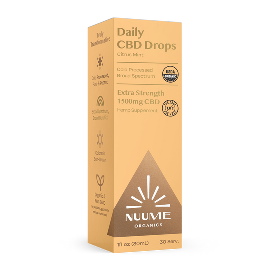 Organic CBD THC-Free Drops Citrus Mint - Extra Strength 1500mg - Broad Spectrum by Smoke Drop | Buddy Brandz | Buddy Brandz