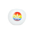 Load image into Gallery viewer, Pride Rainbow Hemp Leaf Glow Glass Spoon Pipe by Smoke Drop - view 3 | Buddy Brandz