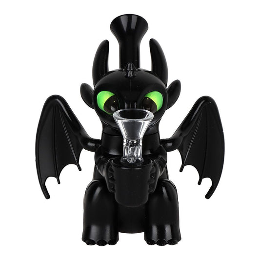 Baby Dragon Silicone Water Pipe w Glass Bowl - 5.25" / 14mm F - alternate view | Buddy Brandz