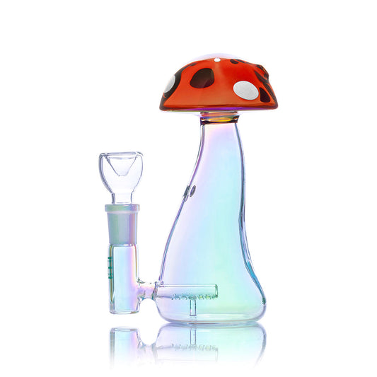 HEMPER- Trippy Shroom Bong 6" by Smoke Drop - view 2 | Buddy Brandz - alternate view | Buddy Brandz