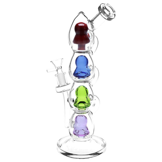 Pulsar Stacks on Stacks Glass Water Pipe - 11.75" by Smoke Drop - view 2 | Buddy Brandz - alternate view | Buddy Brandz