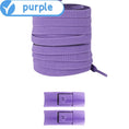 Cargar la imagen en la vista de la galería, New Without Ties Elastic Laces No Tie Shoe Laces Press Lock Shoelaces Sneaker Kids Adult 8MM Widened Flat Shoelace for Shoes by Buddy Brandz - view 22 | Buddy Brandz