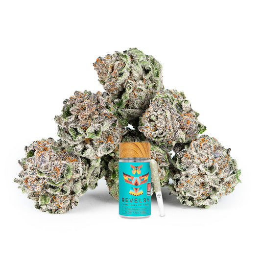 Revelry Lemon Cherry Gelato (LCG) THCA Pre Rolls 7 Pack by Smoke Drop - view 2 | Buddy Brandz - alternate view | Buddy Brandz