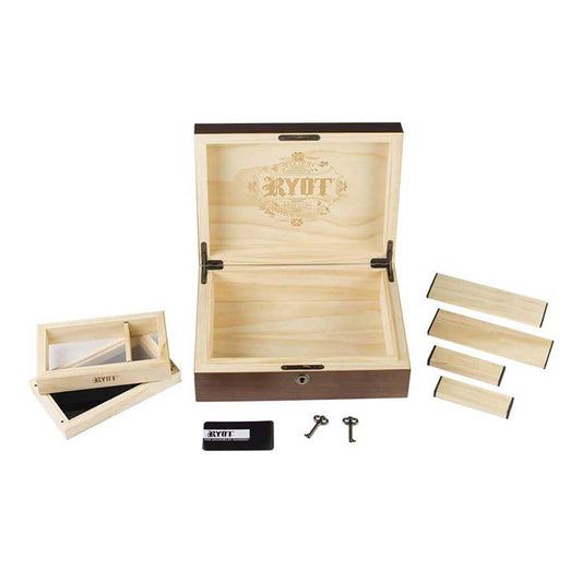 HUMIDOR WALNUT COMBO BOX by Smoke Drop - view 2 | Buddy Brandz - alternate view | Buddy Brandz