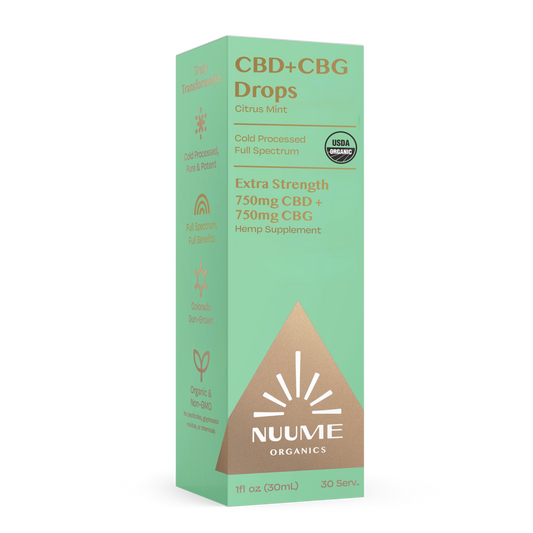 Organic CBG+CBD Drops Citrus Mint - Extra Strength 750mg+750mg by Smoke Drop | Buddy Brandz | Buddy Brandz