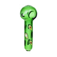 Load image into Gallery viewer, Pulsar Fruit Series Avocado Gold Herb Pipe Glow Duo - 10" / 14mm F by Smoke Drop - view 3 | Buddy Brandz