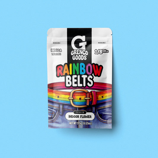 Rainbow Belts - THCa Flower - Indica by Grenco Goods - view 2 | Buddy Brandz - alternate view | Buddy Brandz