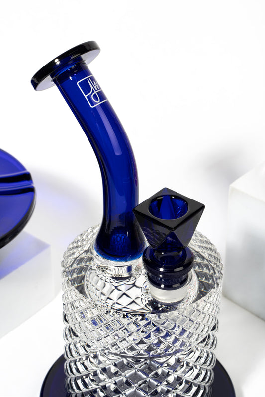 Twenties Collection Water Pipe | Cobalt by Jane West - view 2 | Buddy Brandz - alternate view | Buddy Brandz