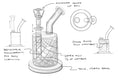 Load image into Gallery viewer, Twenties Collection Water Pipe | Mermaid by Jane West - view 7 | Buddy Brandz