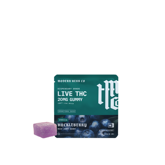 Live Resin D9 THC Gummies: Huckleberry (Indica), Single by Modern Herb Co | Buddy Brandz | Buddy Brandz