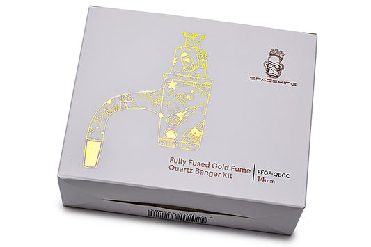 Space King Fully Fused Gold Fume Banger Kit (White Gold) by Space King - view 2 | Buddy Brandz - alternate view | Buddy Brandz