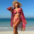 Cargar la imagen en la vista de la galería, Feely tassel drape three piece swimsuit set